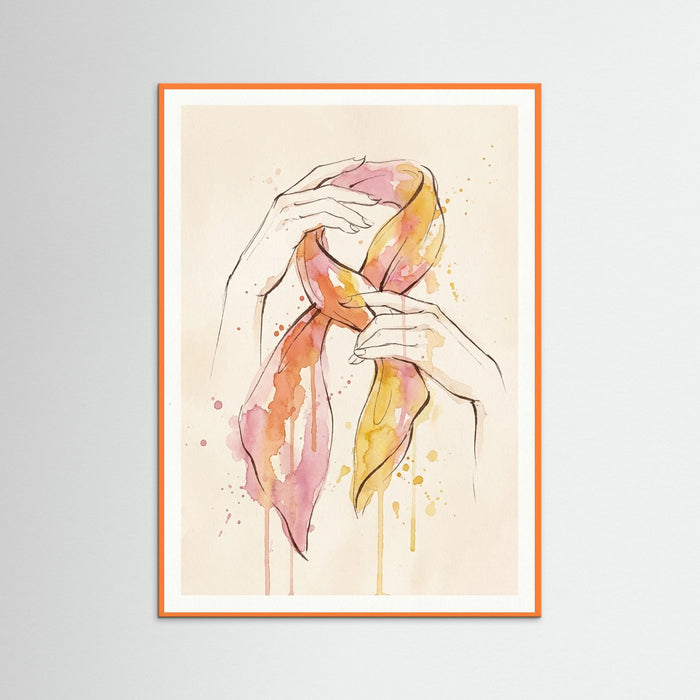 Orange Wood Watercolor Muse