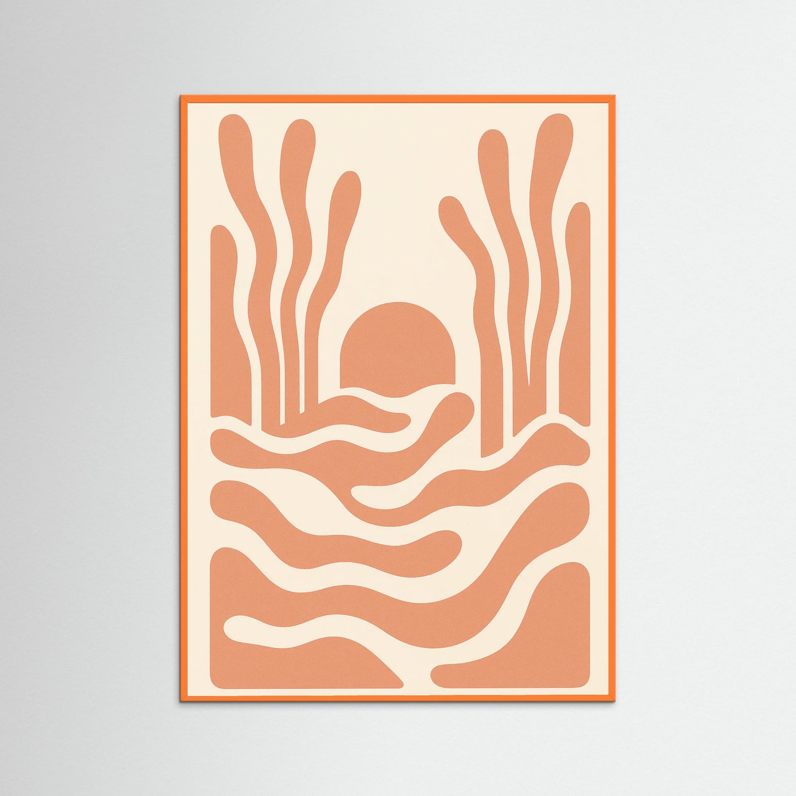Orange Wood Wave Embrace