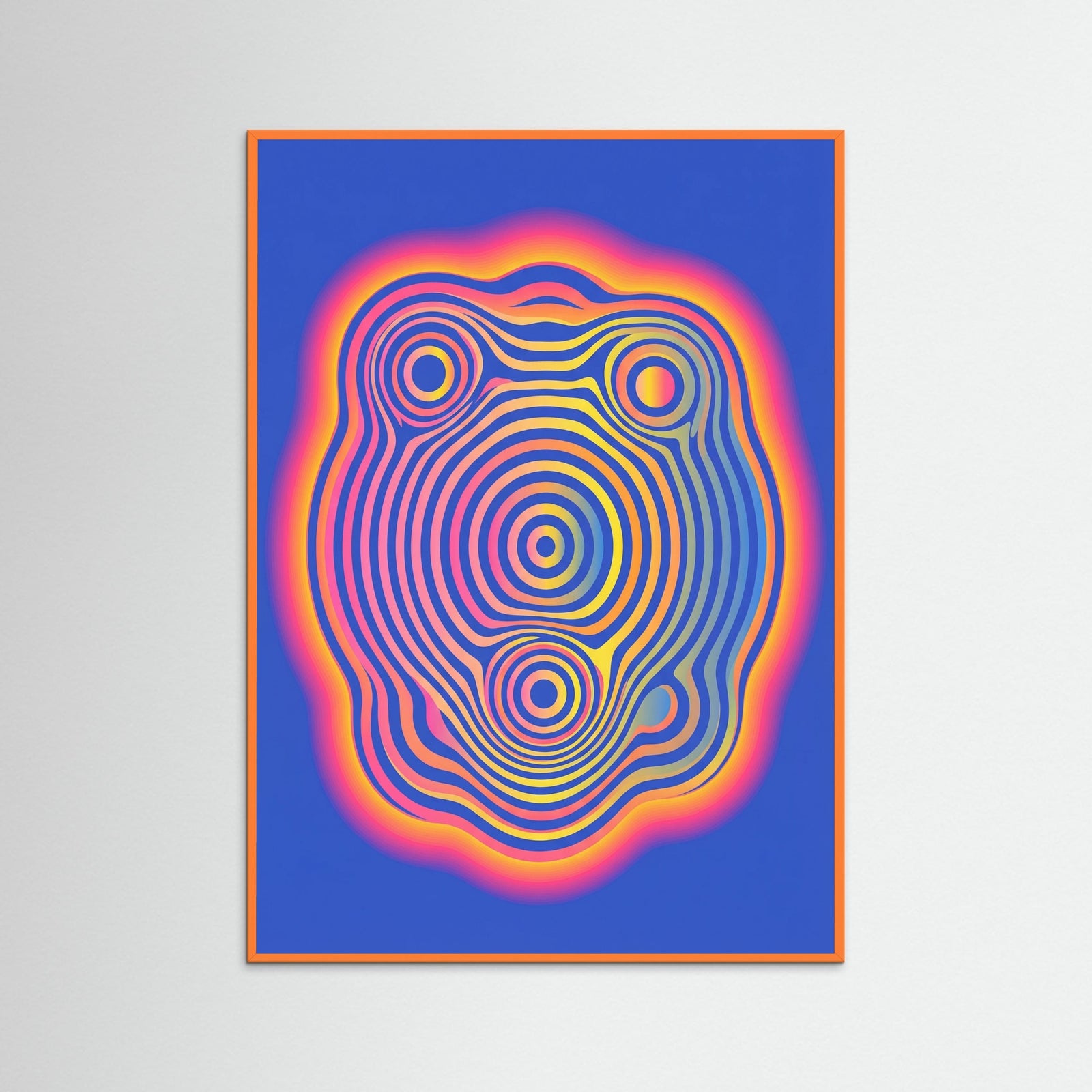 Orange Wood Wavy Checkers Bloom