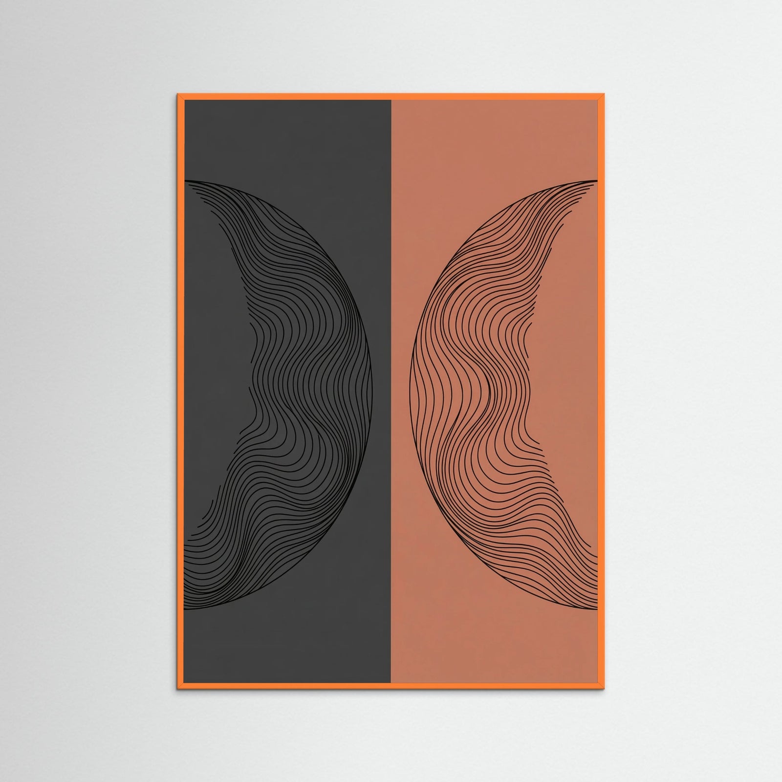 Orange Wood Wavy Harmony