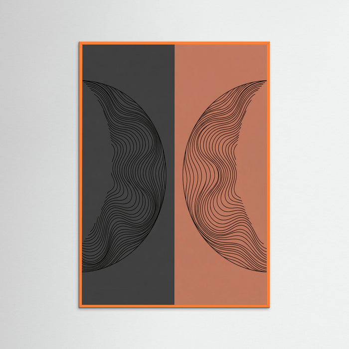 Orange Wood Wavy Harmony