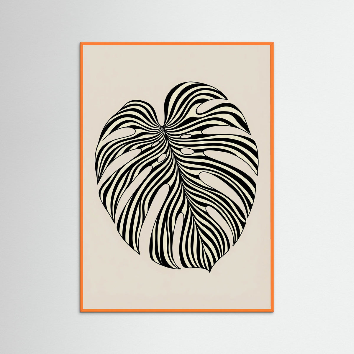 Orange Wood Wavy Silhouette