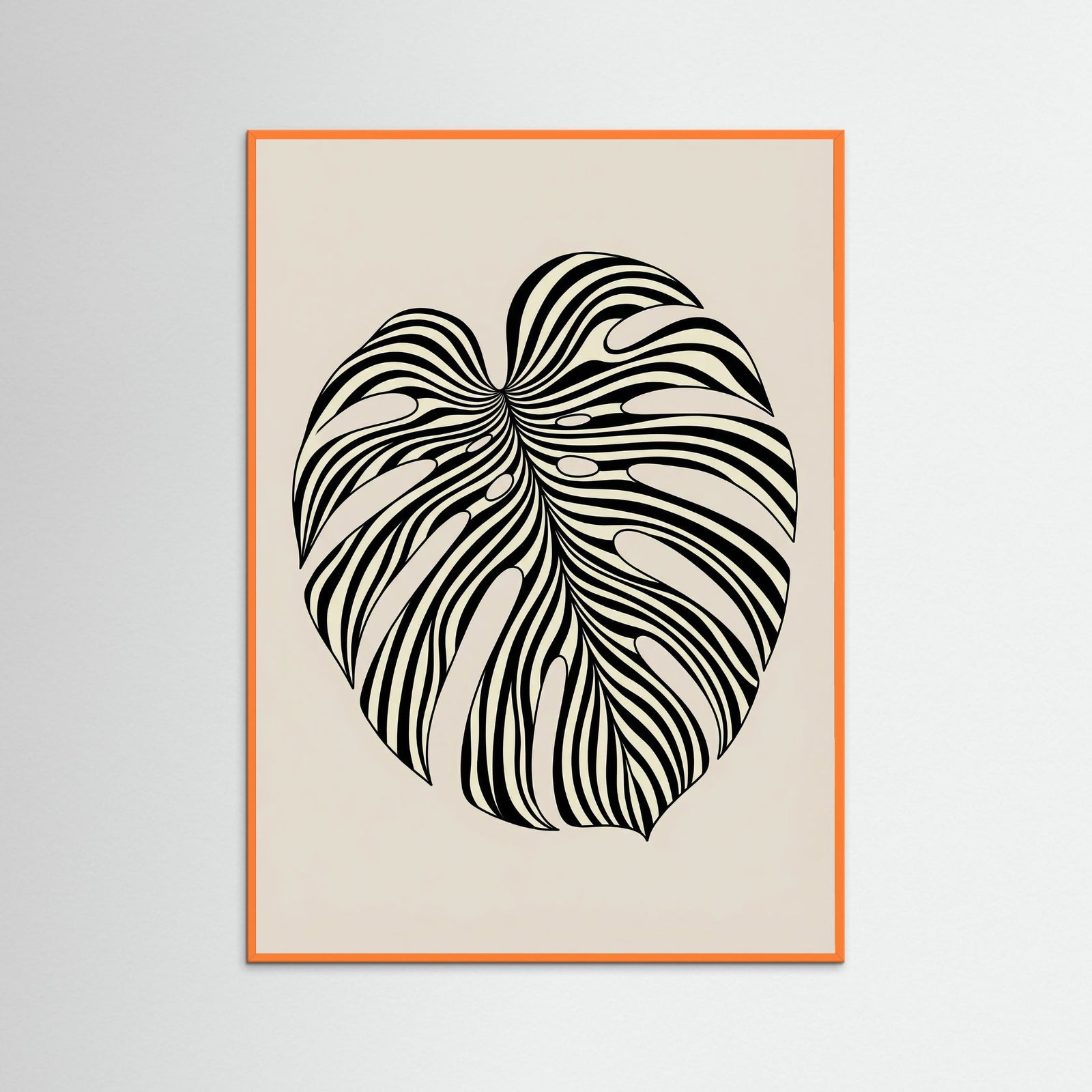 Orange Wood Wavy Silhouette