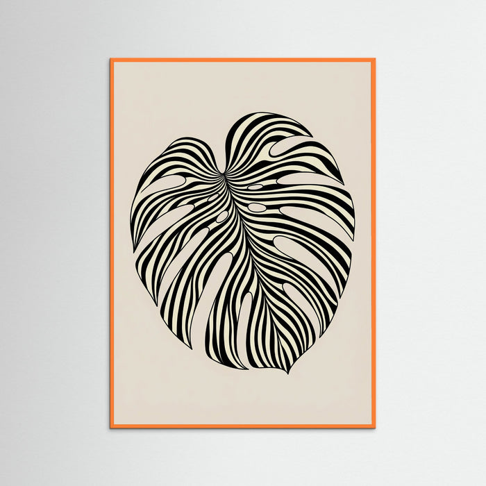 Orange Wood Wavy Silhouette