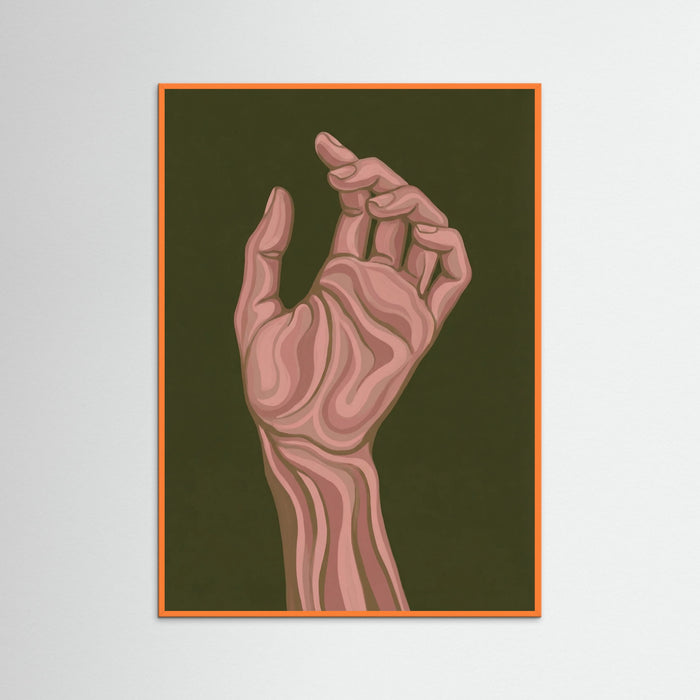 Orange Wood Wavy Visage