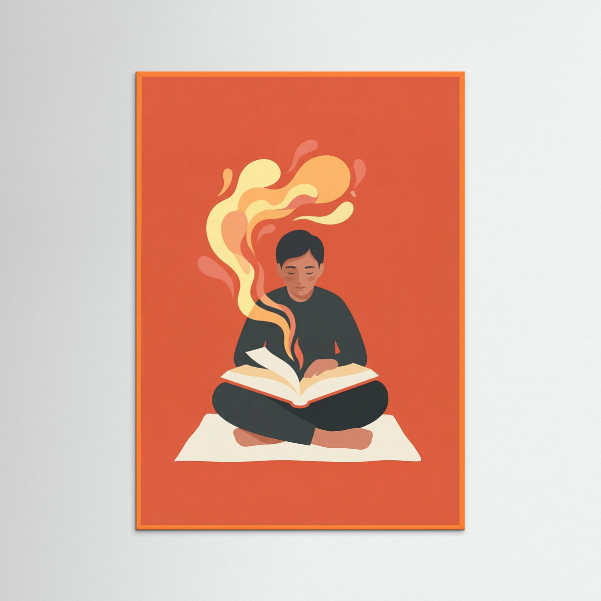 Orange Wood Weight of Knowledge