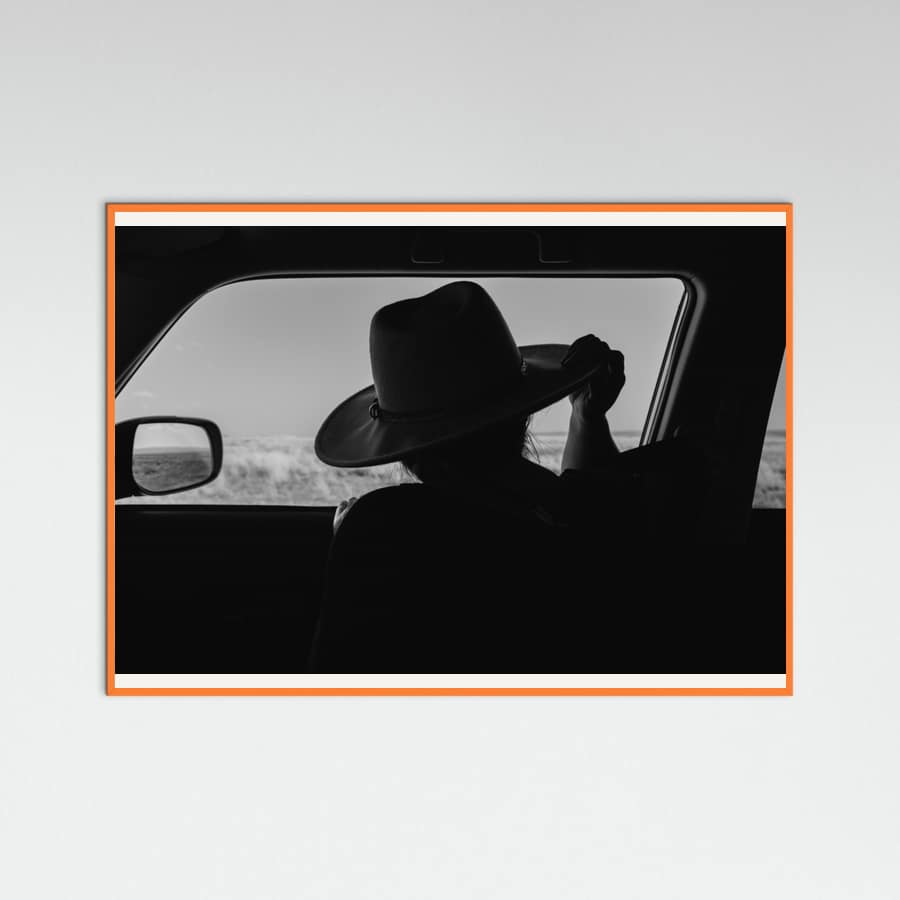 Orange Wood West Texas Explorer Poster