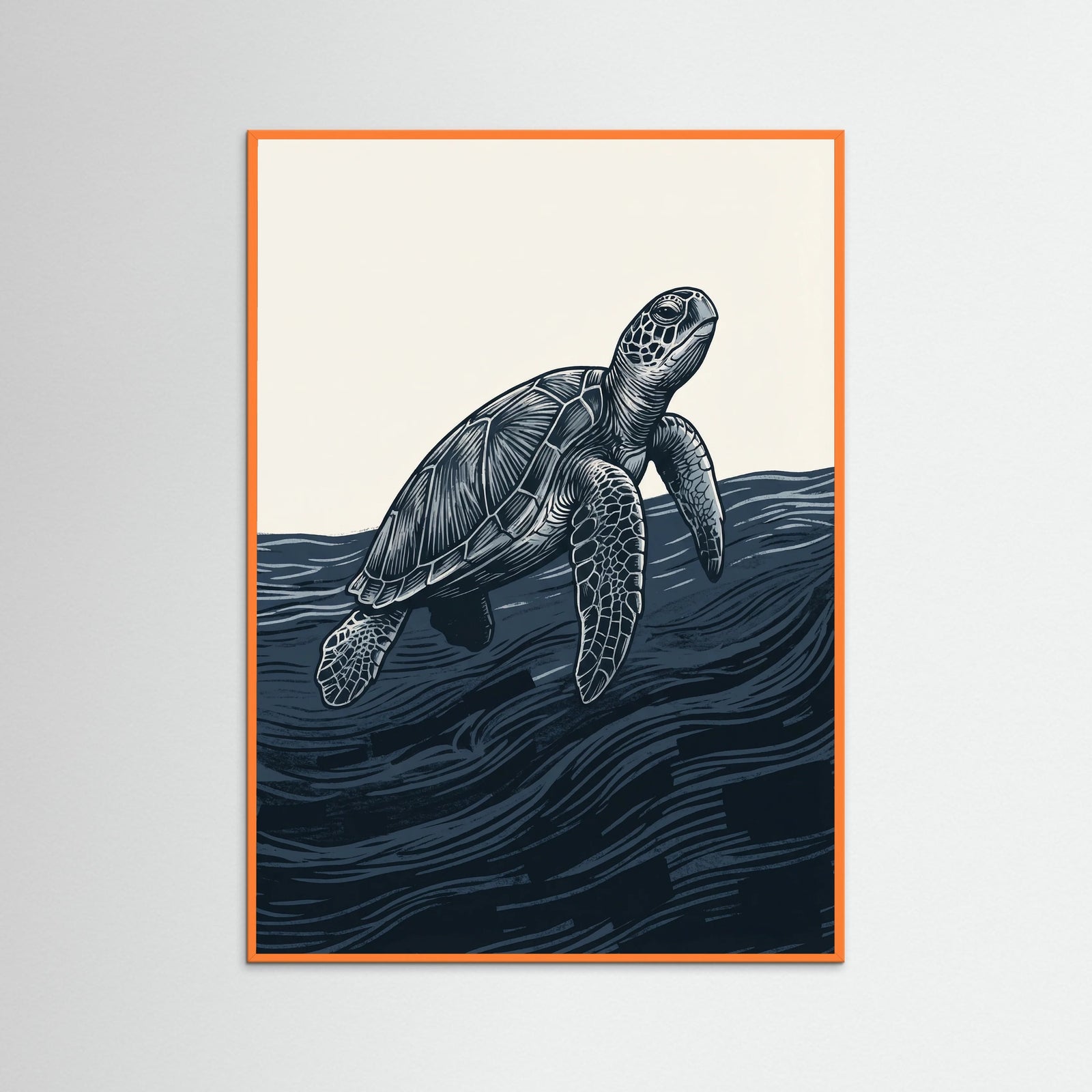 Orange Wood Whales Ascent
