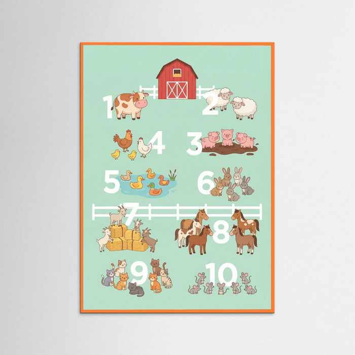 Orange Wood Whimsical Alphabet