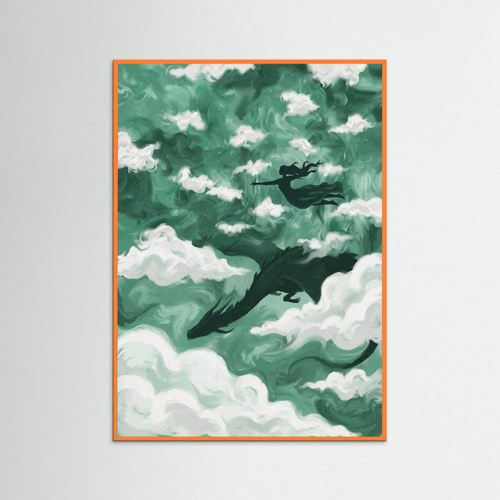 Orange Wood Whimsical Ascent