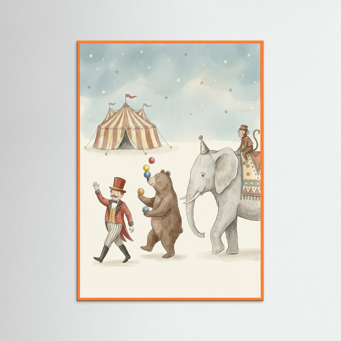 Orange Wood Whimsical Circus Troupe