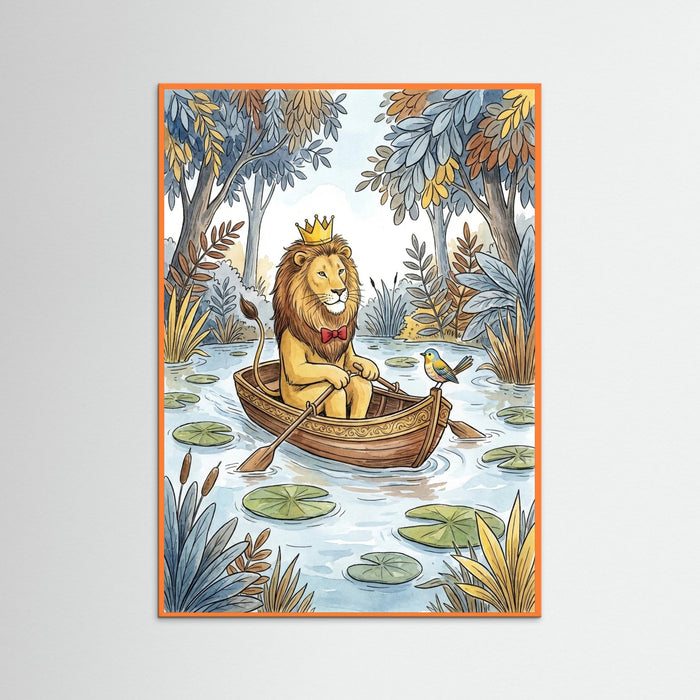 Orange Wood Whimsical Elephant Flight