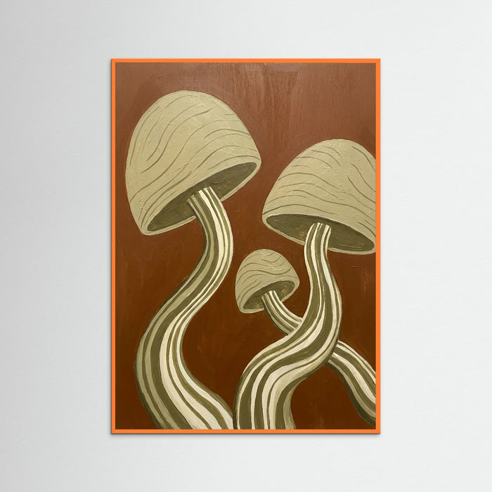 Orange Wood Whimsical Growth
