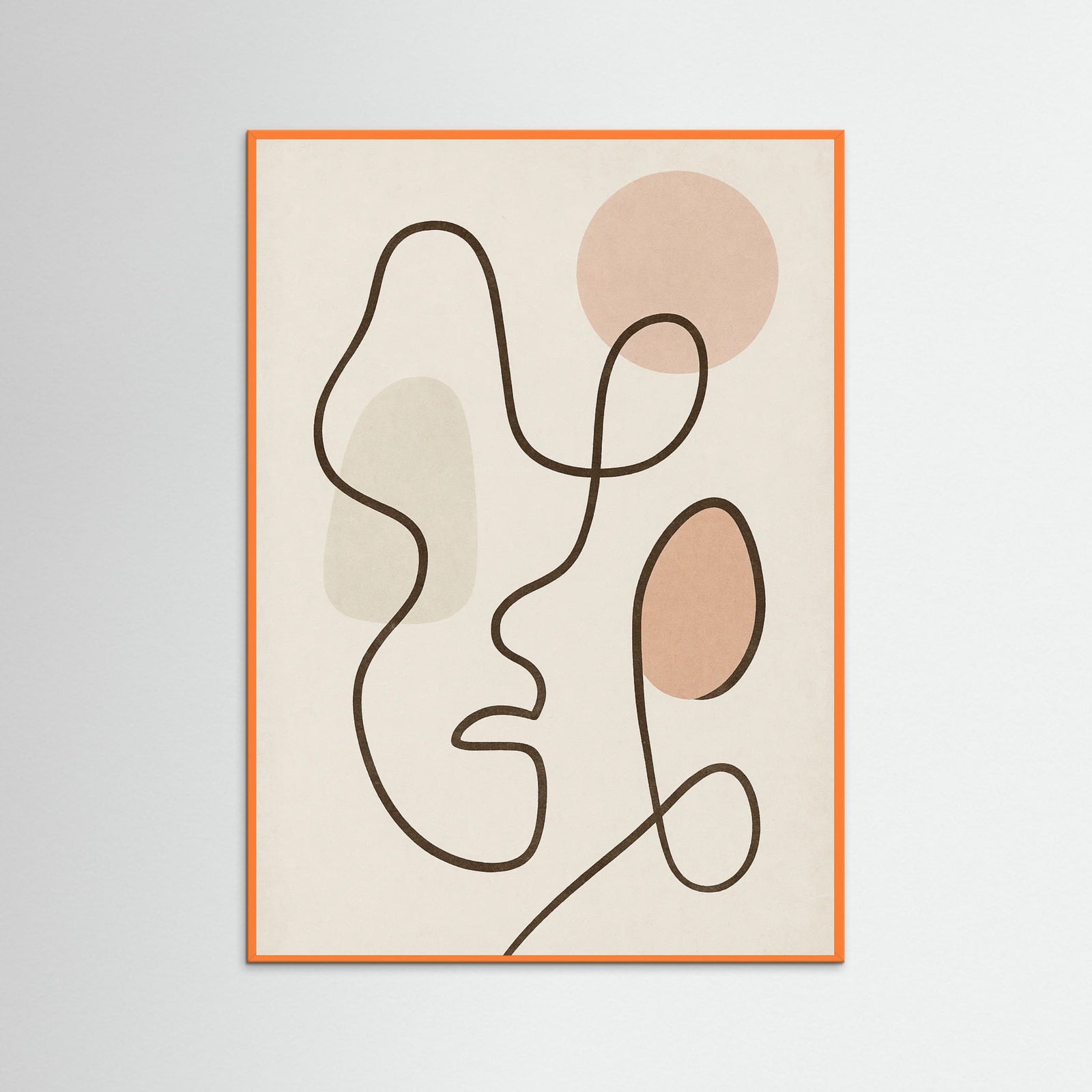 Orange Wood Whimsical Linescape