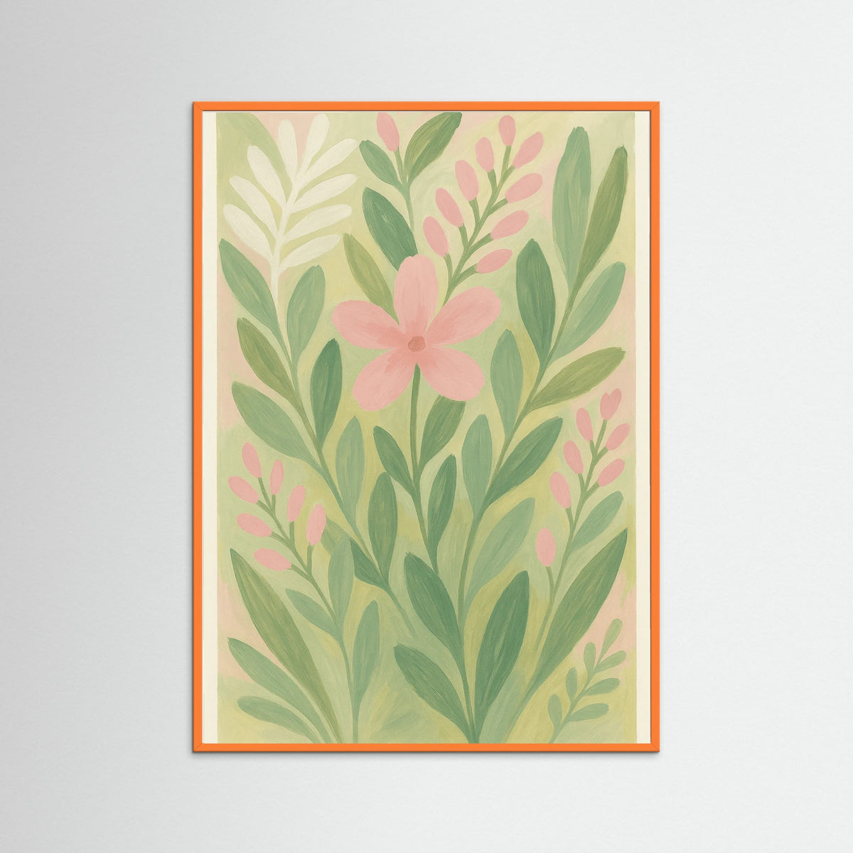 Orange Wood Whimsical Pastels