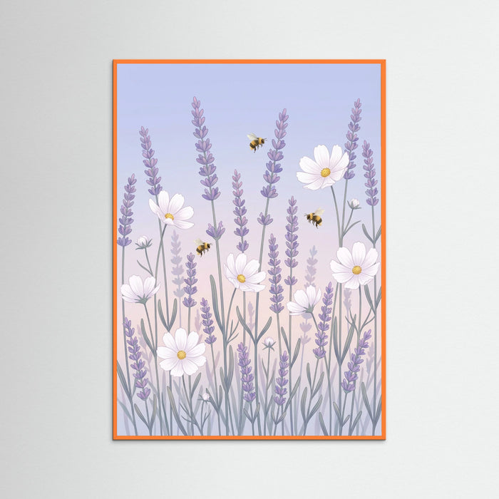 Orange Wood Whimsical Poppy Garden