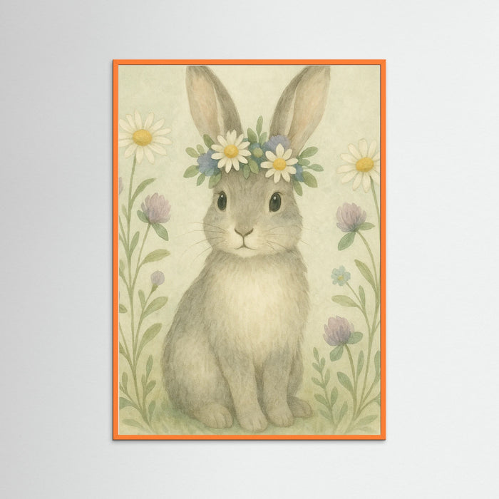 Orange Wood Whimsical Rabbit