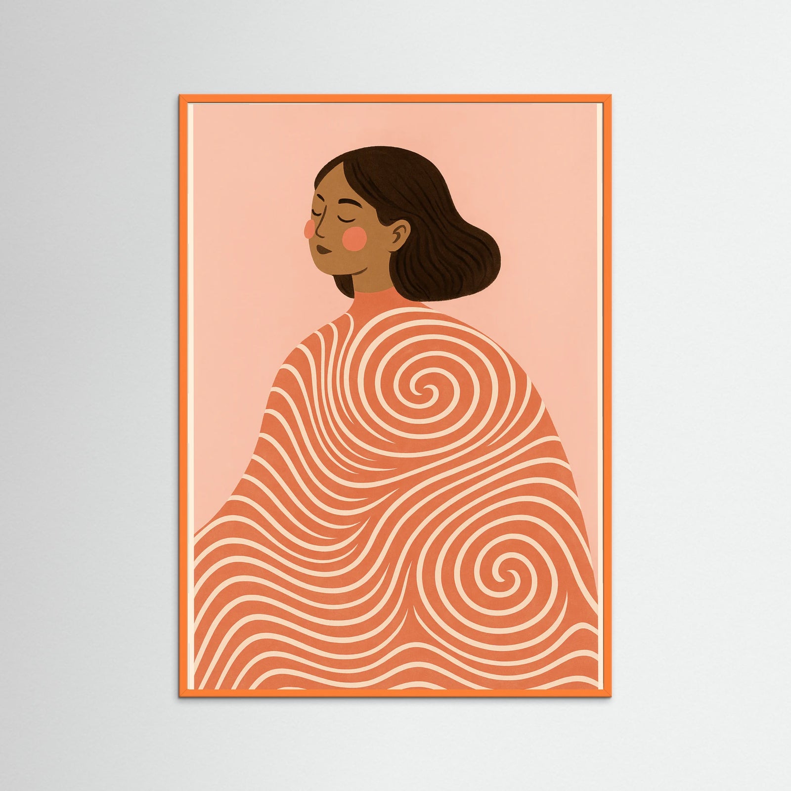 Orange Wood Whimsical Serenity