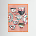 Orange Wood Whimsical Teacups