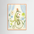 Orange Wood Whimsical Wheeled Wonder