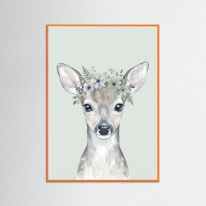 Orange Wood Whimsical Woodland Raccoon