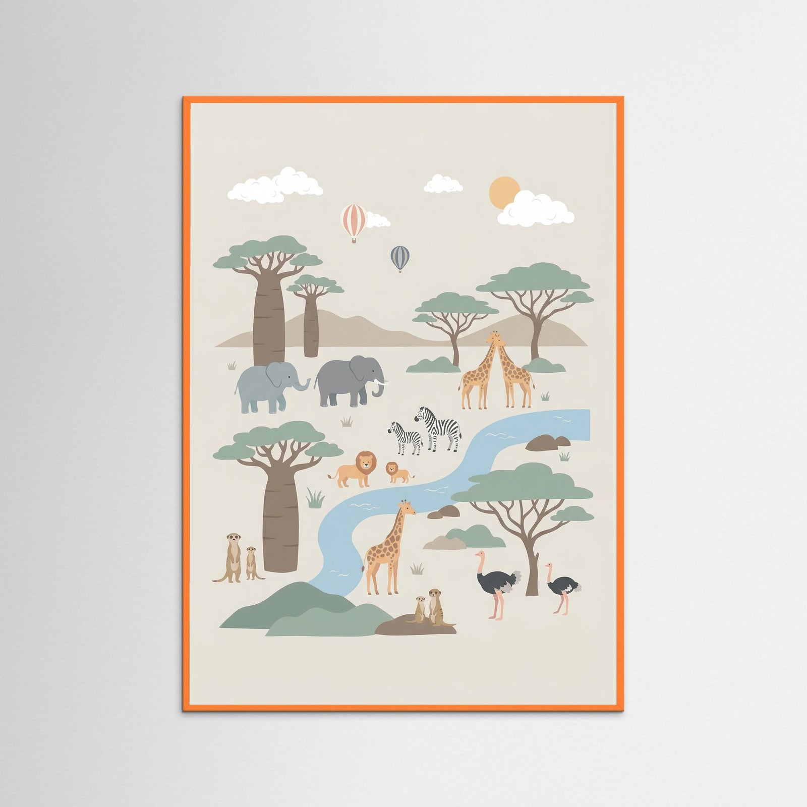 Orange Wood Whimsical World Atlas