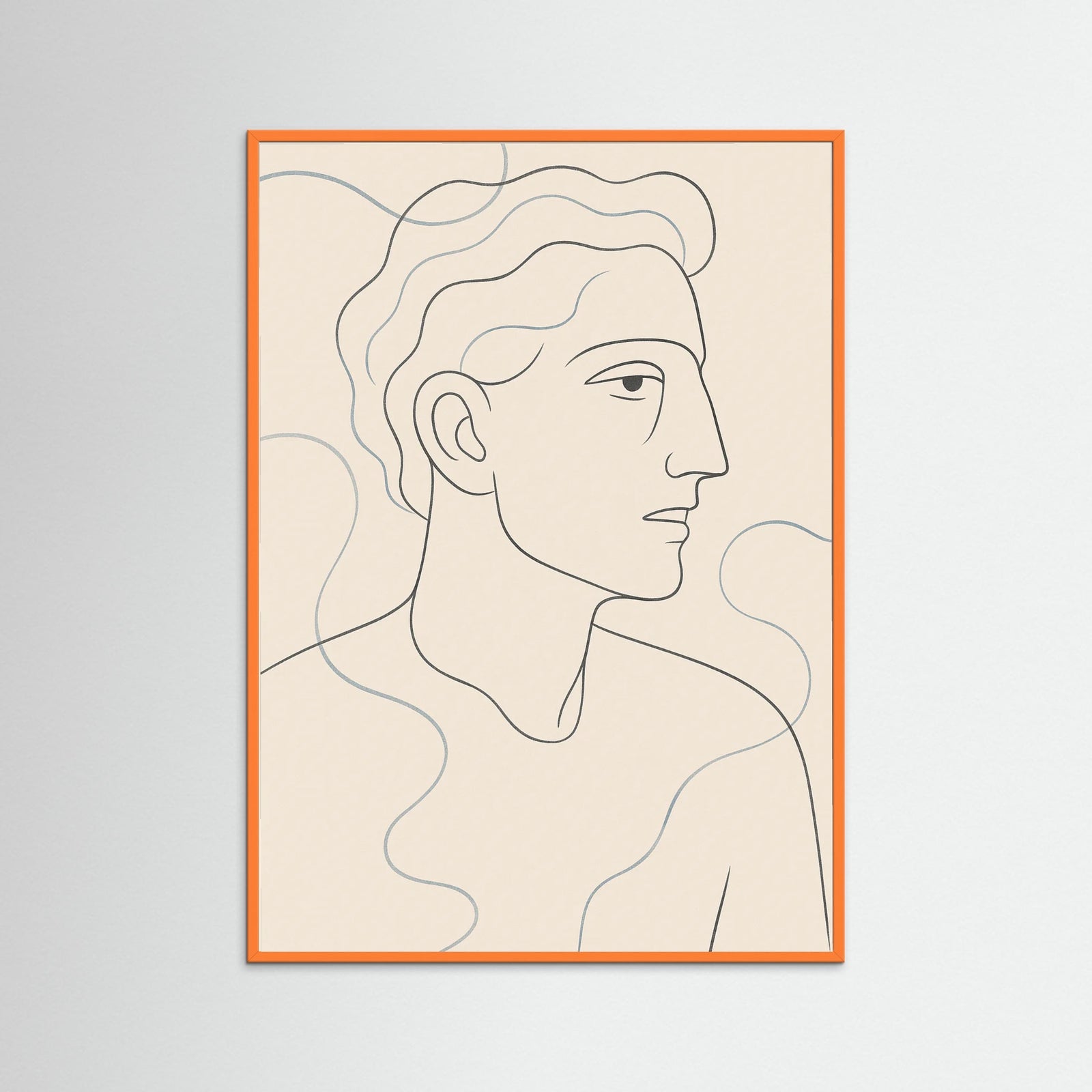 Orange Wood Whispering Lines