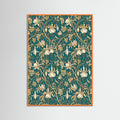 Orange Wood Wild Tulip Pattern