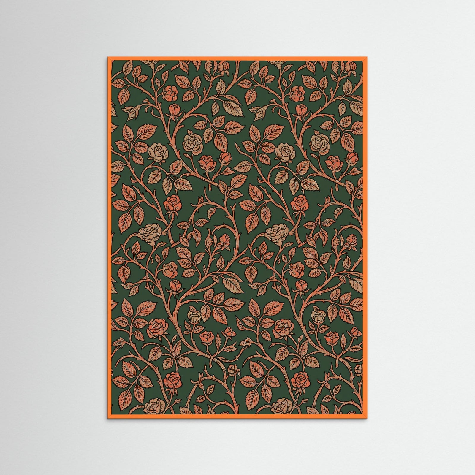 Orange Wood Willow Bough Pattern
