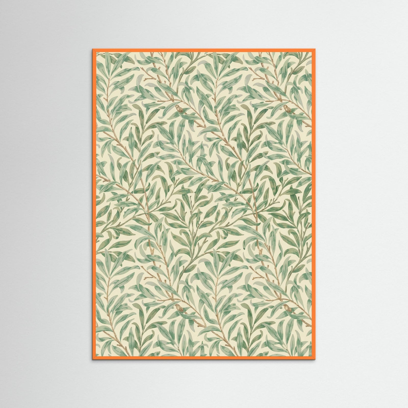 Orange Wood Willow Boughs Motif