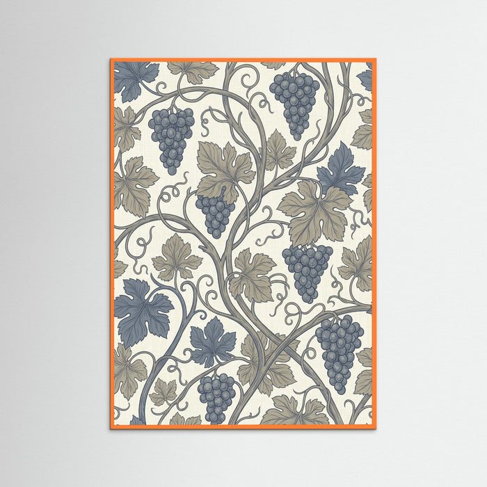 Orange Wood Willow Boughs Pattern