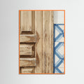 Orange Wood Wind swept Curtain