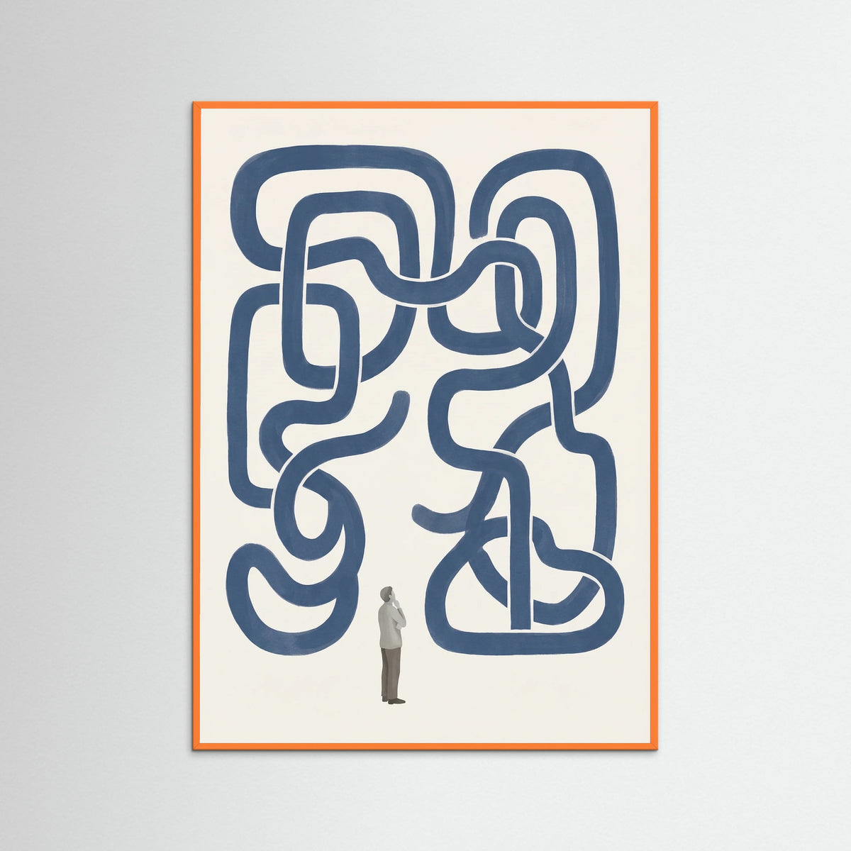 Orange Wood Winding Path
