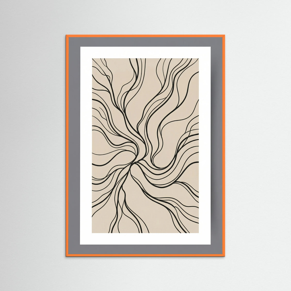 Orange Wood Winding Paths