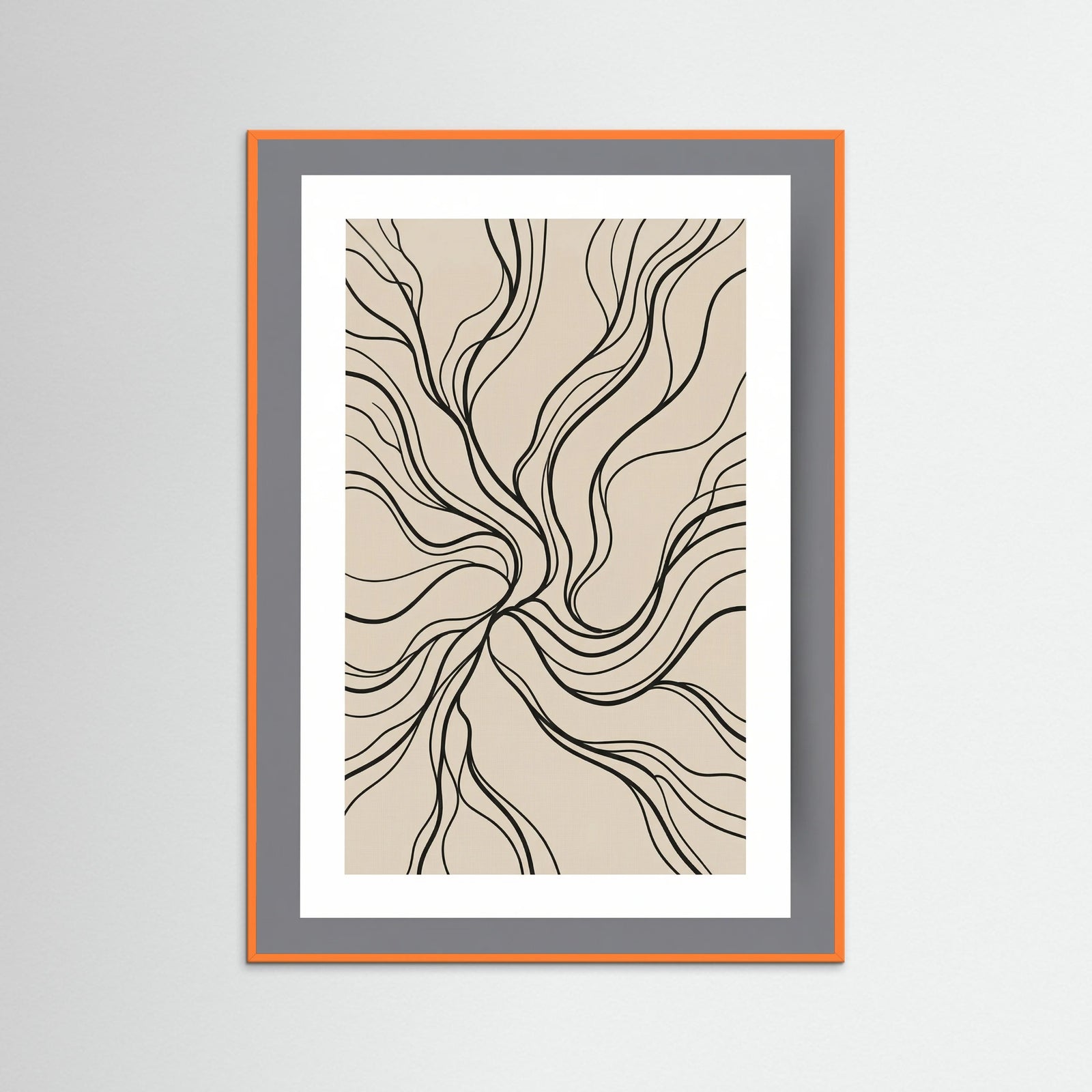 Orange Wood Winding Paths