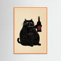 Orange Wood Wine Cat