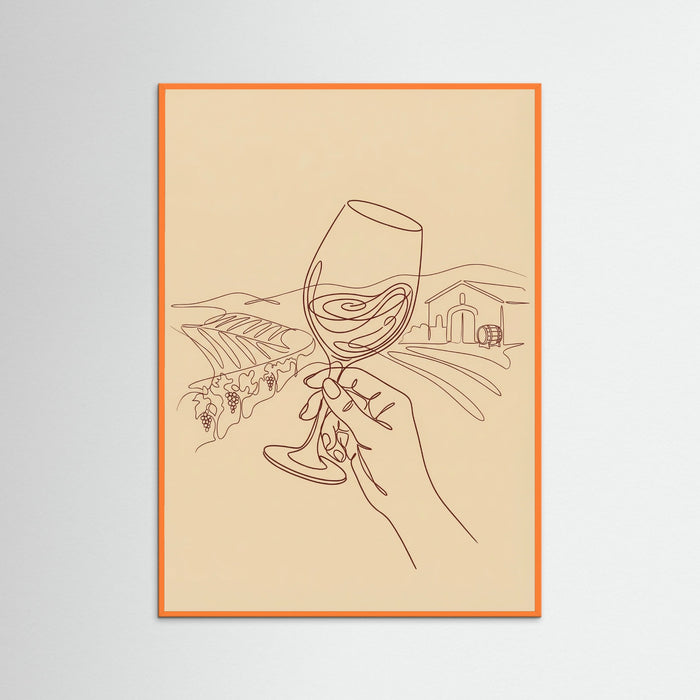 Orange Wood Wine Club Abstract