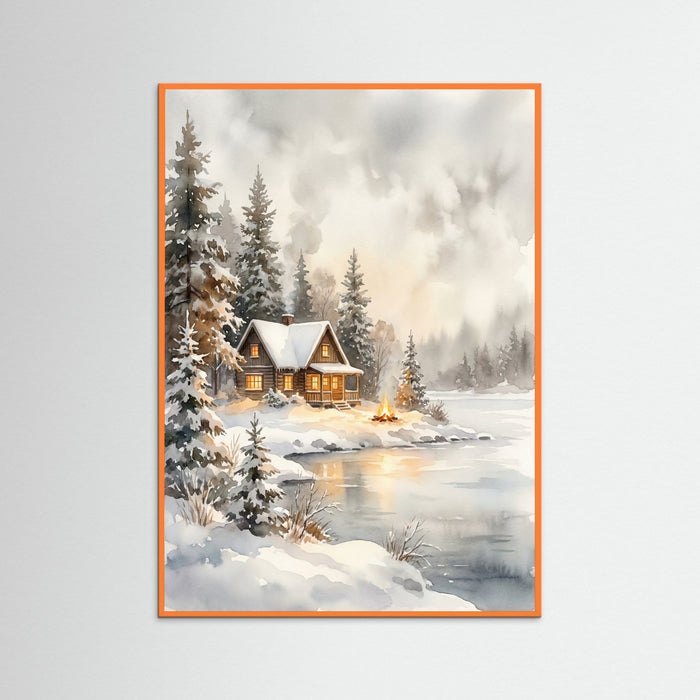 Orange Wood Winter Glow
