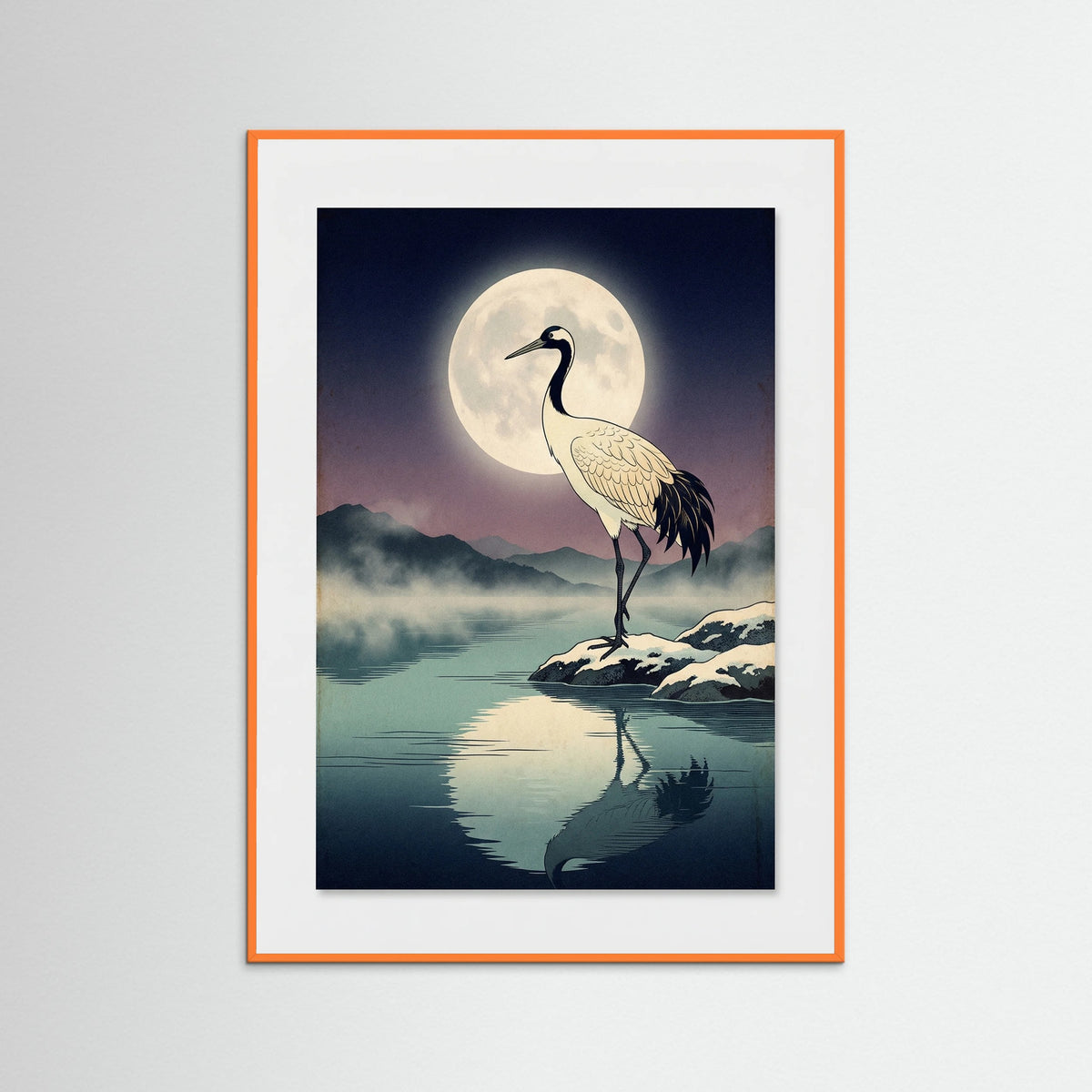 Orange Wood Winter Heron