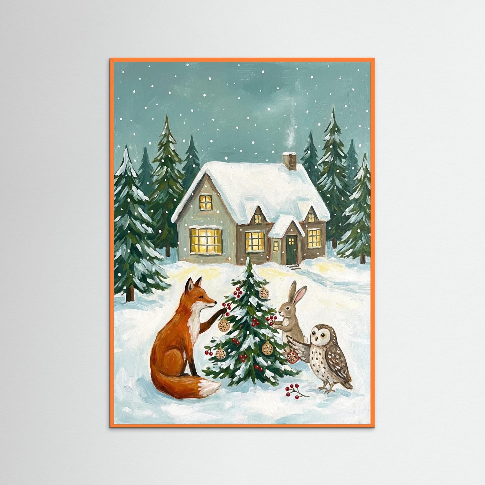 Orange Wood Winter Merriment