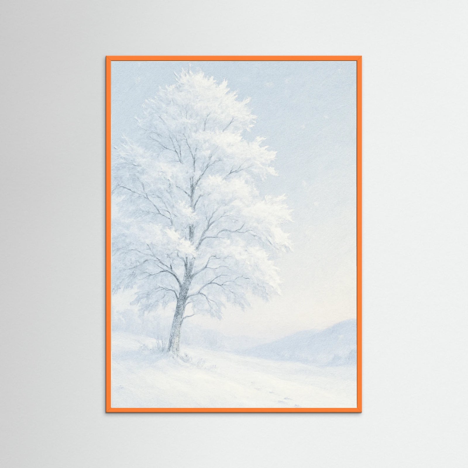 Orange Wood Winter Serenity
