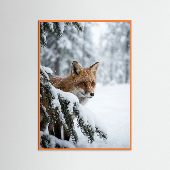 Orange Wood Winter Stag