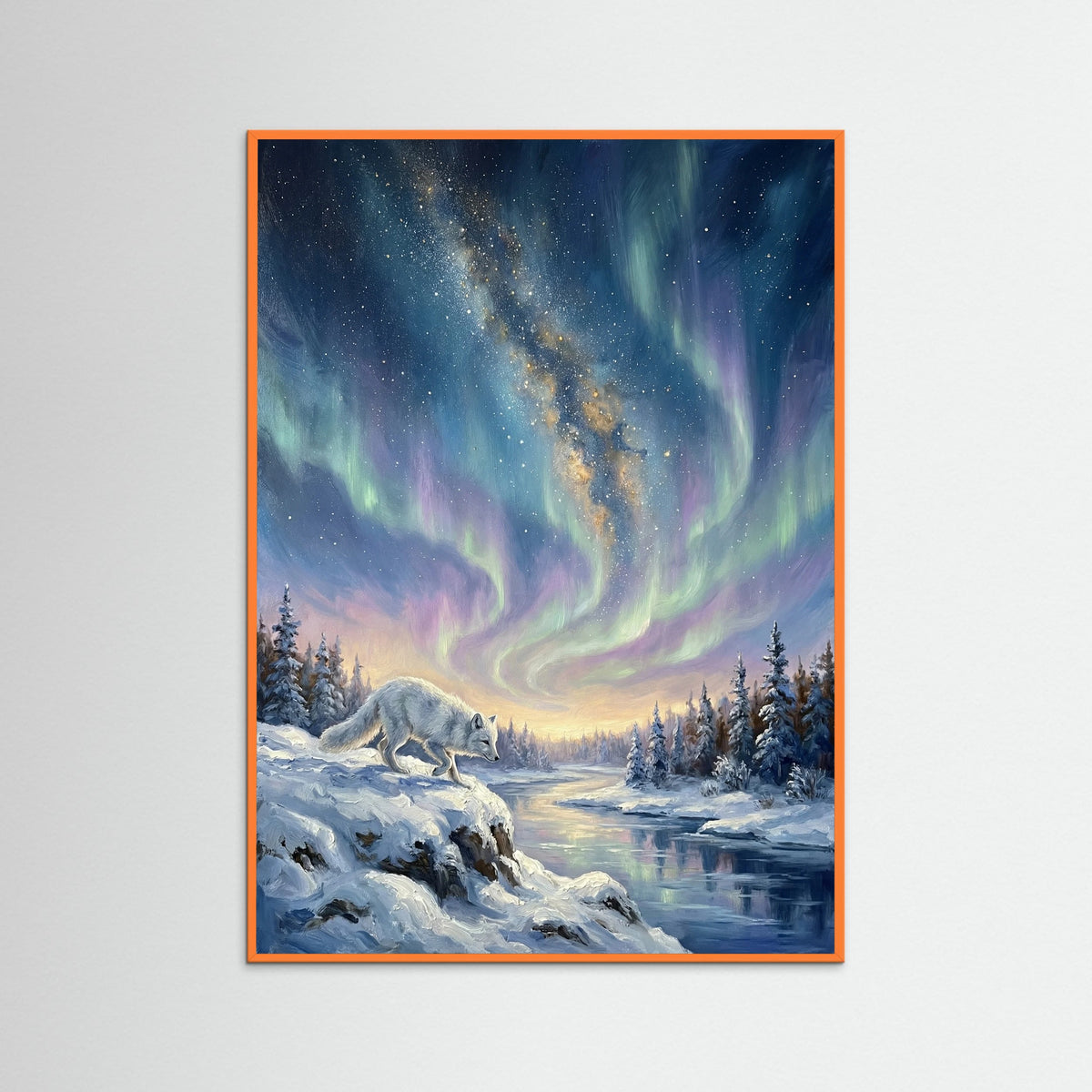 Orange Wood Winter Stars