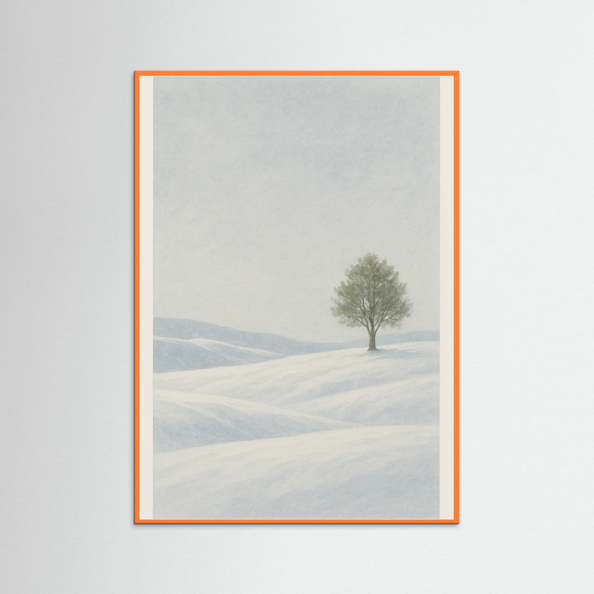 Orange Wood Winter Stillness