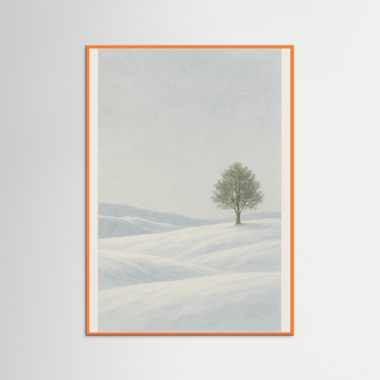 Orange Wood Winter Stillness