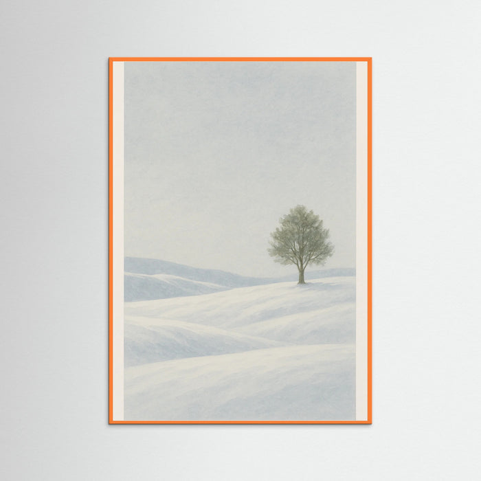 Orange Wood Winter Stillness