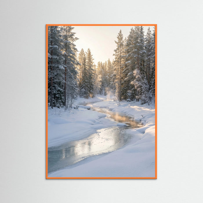 Orange Wood Winter Sunscape