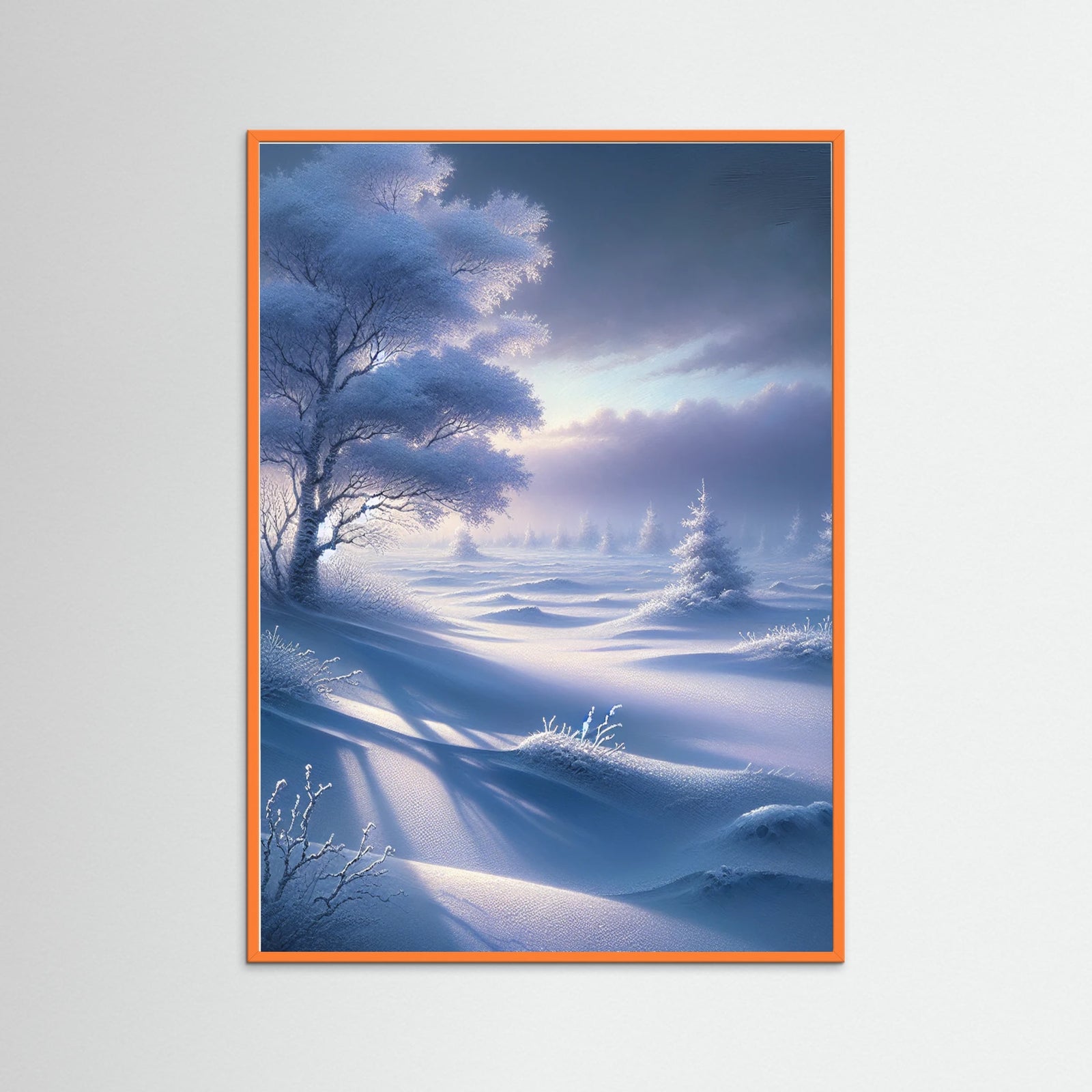 Orange Wood Winter Twilight