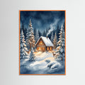 Orange Wood Winter Village Glow
