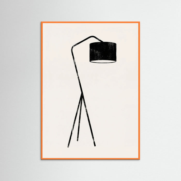 Orange Wood Wishbone Silhouette